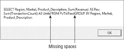 Using a message box allows you to more easily pinpoint errors in your SQL statements.