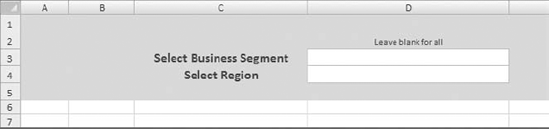 The input fields correspond with the parameters in the query called MyParameterQuery.