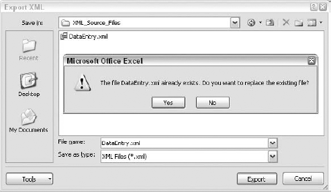 Replace the DataEntry.xml file you previously saved.