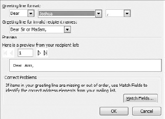 Configure the format of the greeting line.