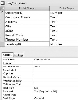 Create an index by changing the Indexed property.