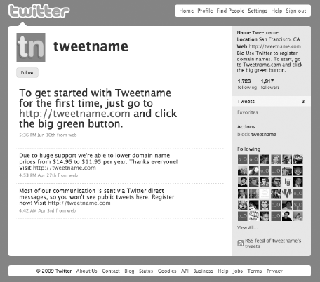 Tweetname looks for available domain names.