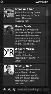 Twitterrific is a Twitter client for Mac OS X and iPhone.