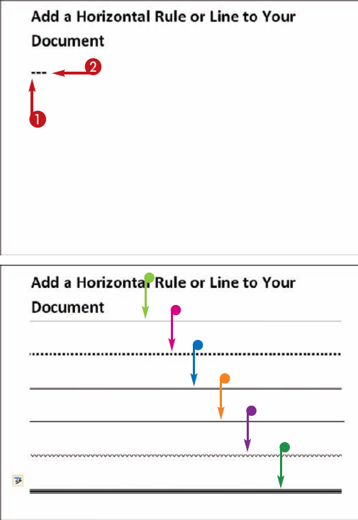 Quickly Insert a Horizontal Line