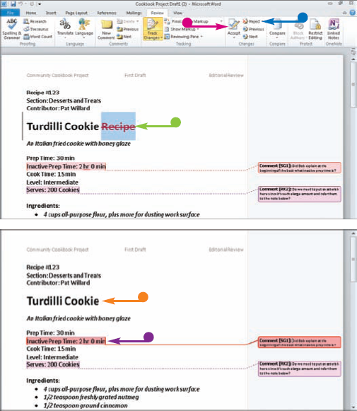 Track Changes in a Document