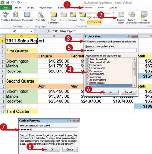 Protect Worksheet Elements