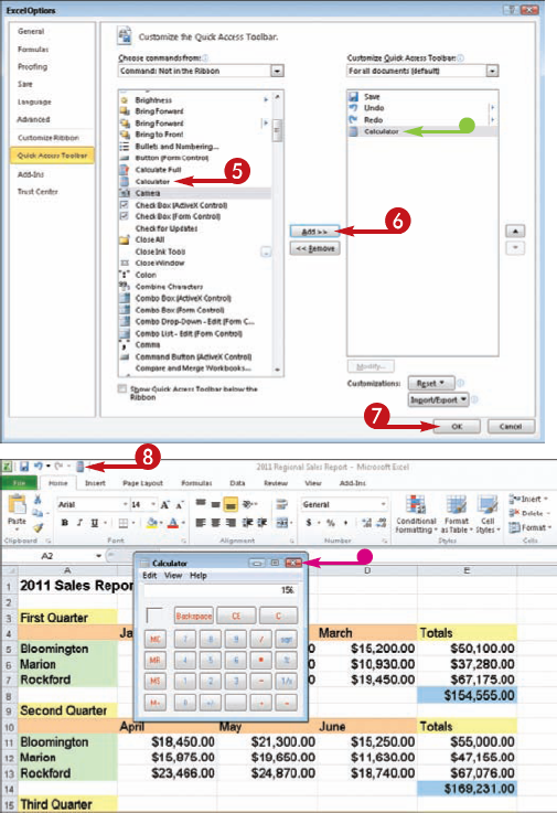 Add a Calculator to the Quick Access Toolbar