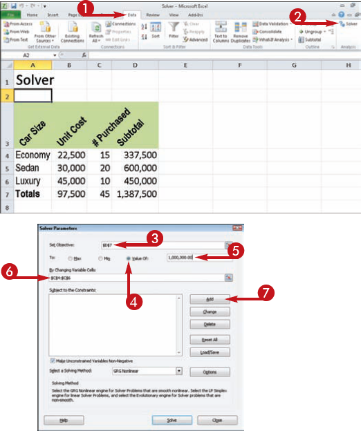 Define and Solve Problems with Solver