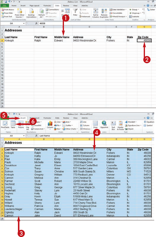 Create a Database Table