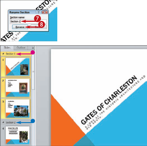 Organize a Presentation into Sections