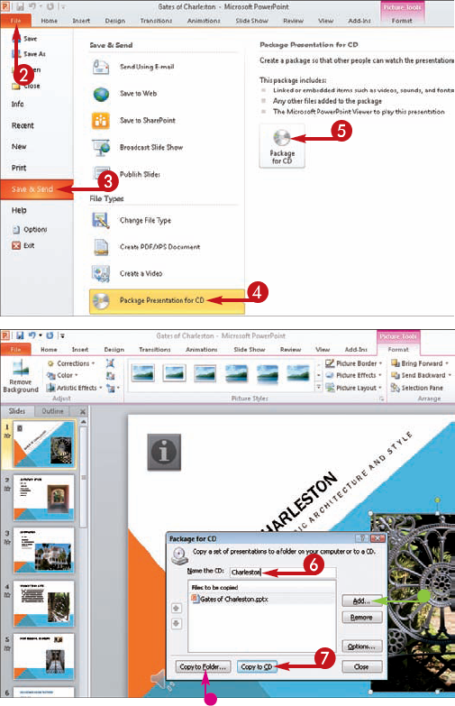 Copy a Presentation to a CD