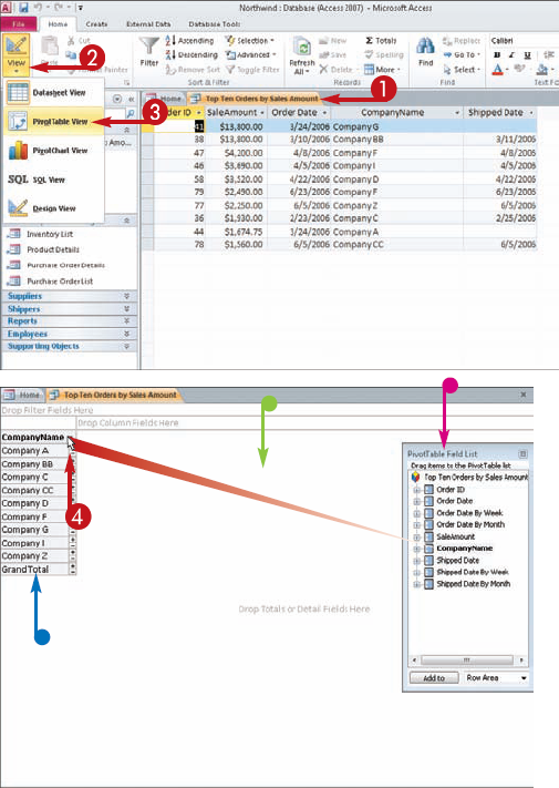 Summarize a Datasheet with a PivotTable