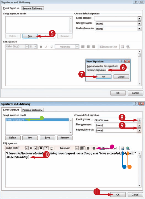 Customize an E-mail Signature