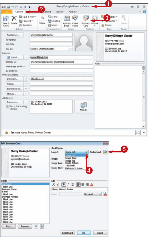 Create an Electronic Business Card