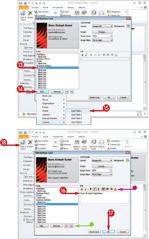 Create an Electronic Business Card