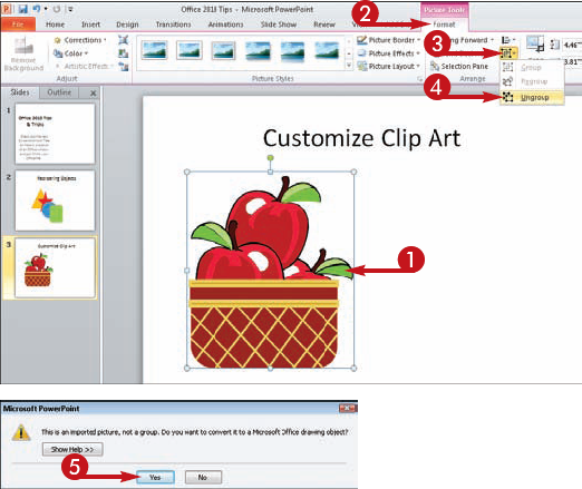 Customize Clip Art with the Ungroup Command