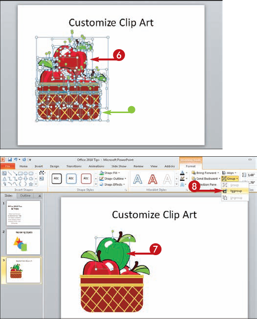 Customize Clip Art with the Ungroup Command