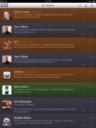 Twitterrific for iPad is another free Twitter client worth checking out.