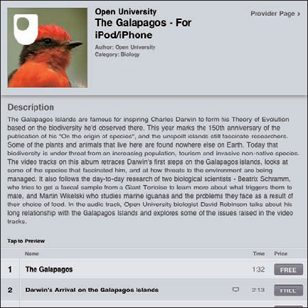 Get smart. iTunes University offers a slew of lectures on diverse topics.