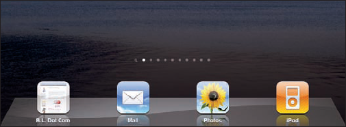 The B.L. Dot Com icon appears where Safari usually appears in the dock.