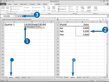 Create a Formula that Refers to Another Worksheet