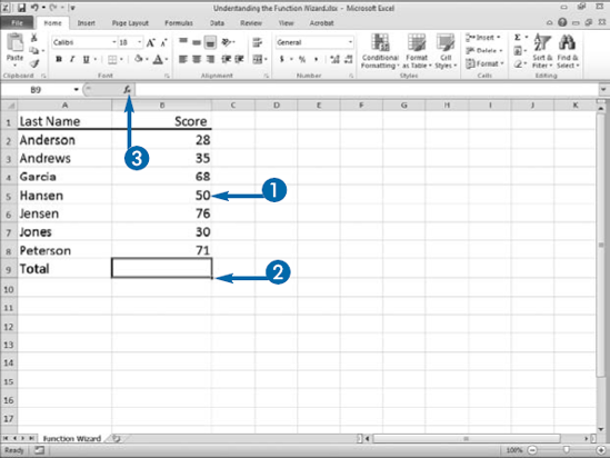 Understanding the Function Wizard