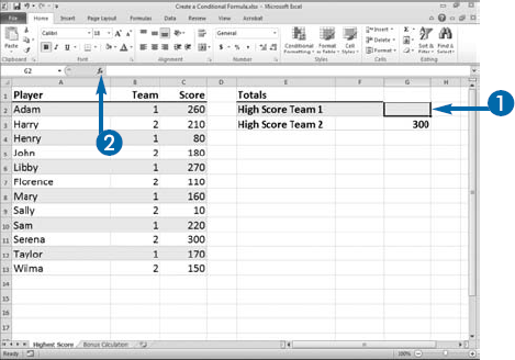 Create a Conditional Formula