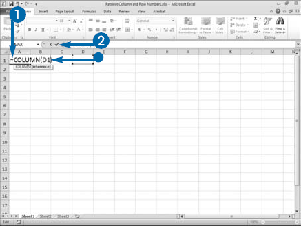 Retrieve Column or Row Numbers