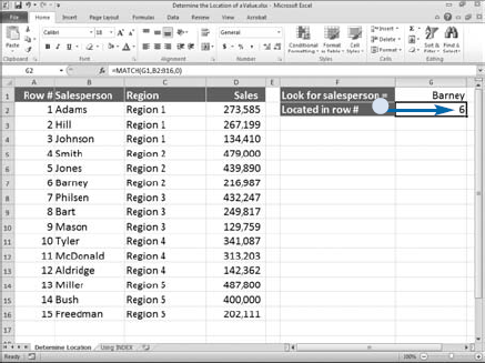 Determine the Location of a Value