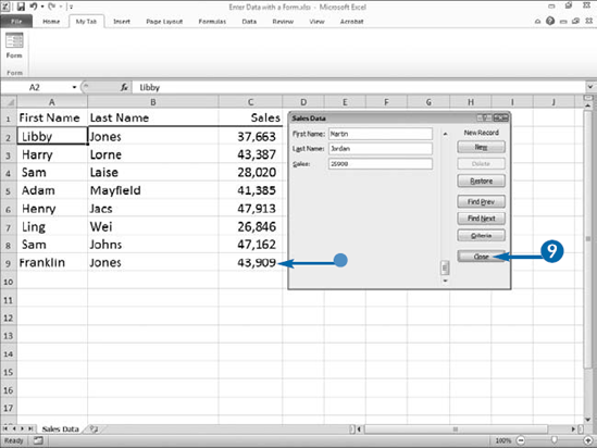 Enter Data with a Form