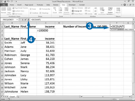 Count Filtered Records