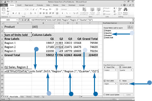 Retrieve Values from a PivotTable
