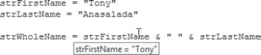 Use the Data Tips feature to check the value of a variable when you're running code.