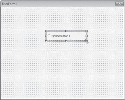 Once you've placed a control, you can resize it as necessary by dragging one of its selection handles.