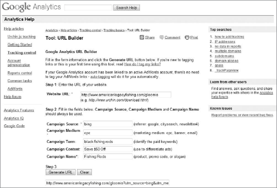 The Tool: URL Builder from the Google Analytics Help Center