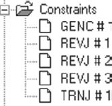 Constraints in the main tree