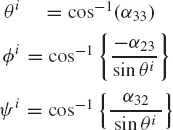Relationship between Euler Angles and Direction Cosines