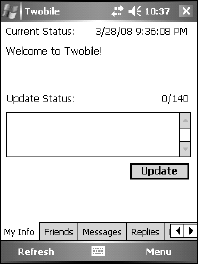 You can use Twobile on your Windows Mobile device.