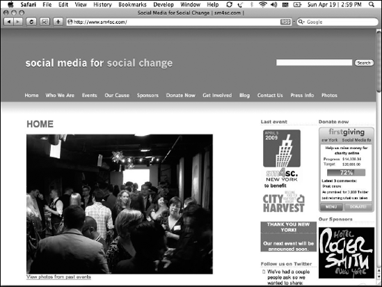 On the Social Media for Social Change Web site, you can see what events are coming up.