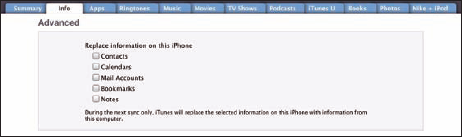 Replace the information on your iPhone with the information on your computer.