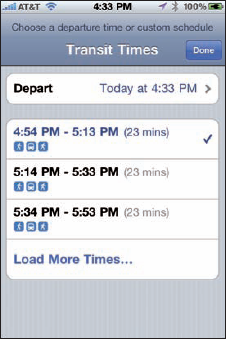 Additional departure times for that bus route.