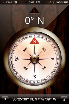 The Compass app says I'm facing north.