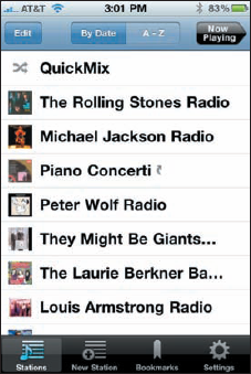 Eclectic online radio stations from Pandora.