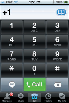 You can tap out a real phone number on Skype.