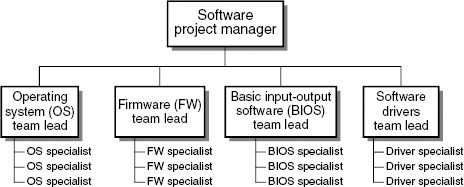 Software project team structure.