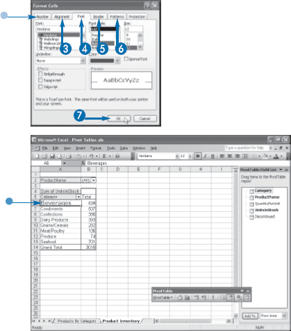 Format a PivotTable Cell