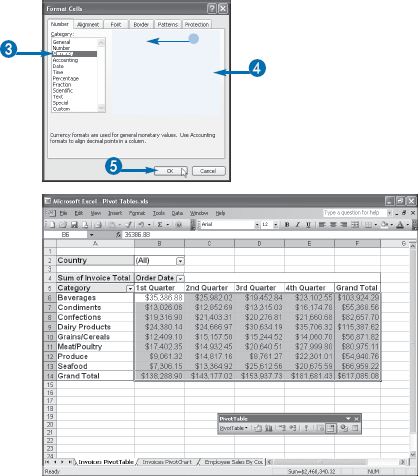Apply a Numeric Format to PivotTable Data