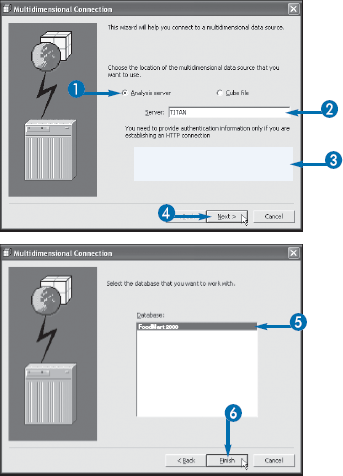 CONNECT TO AN OLAP SERVER