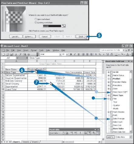 Create a PivotTable from an OLAP Cube