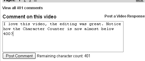 The recently added “Remaining character count” is usefulWhile we were going to press, YouTube added a little “Audio Preview” button below the comment box. It “reads” your comment out loud in a robotic voice. Who’s that for? Blind YouTube watchers? People who can’t read their own comments out loud before posting? We thought about updating all images that show the comment box, but decided not to. So many people dislike this feature; we’ re betting it will eventually be removed from YouTube..